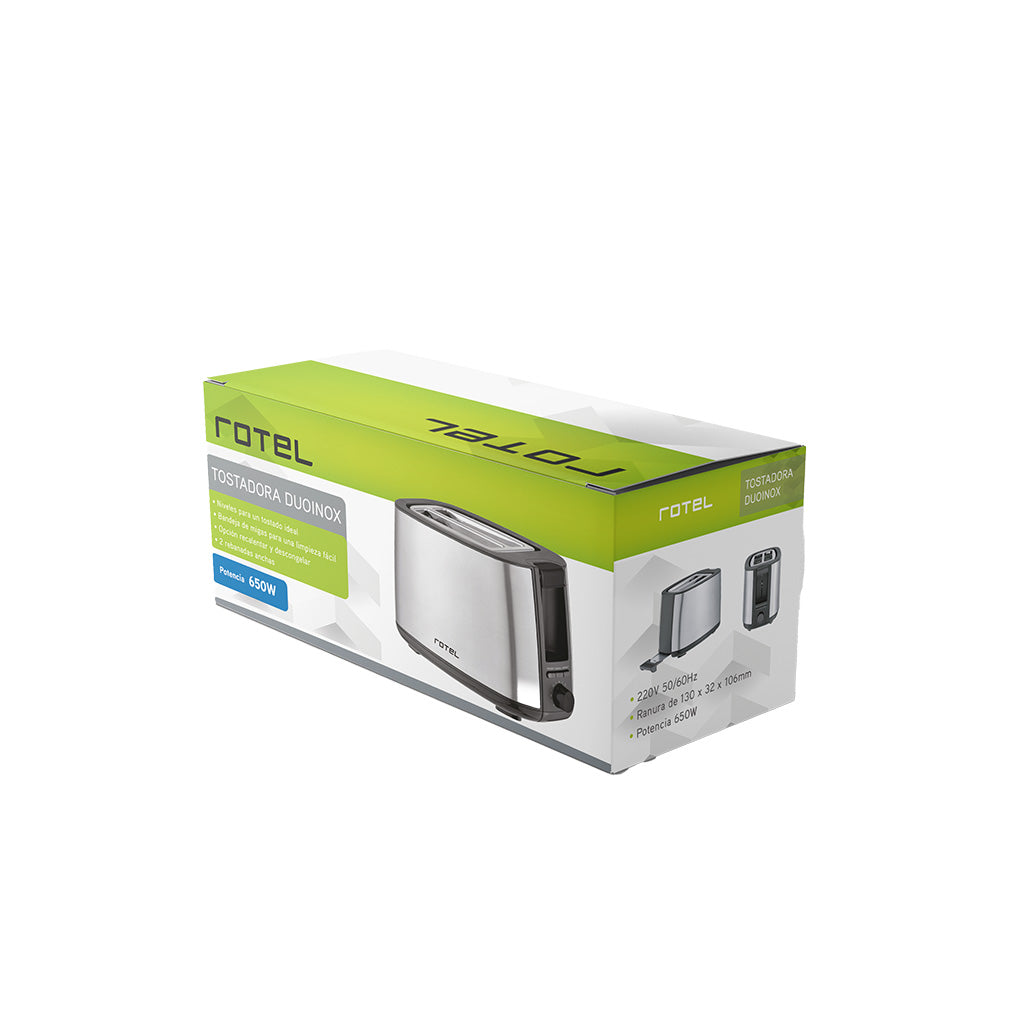 Tostadora Rotel Duoinox 2 Panes 650 W