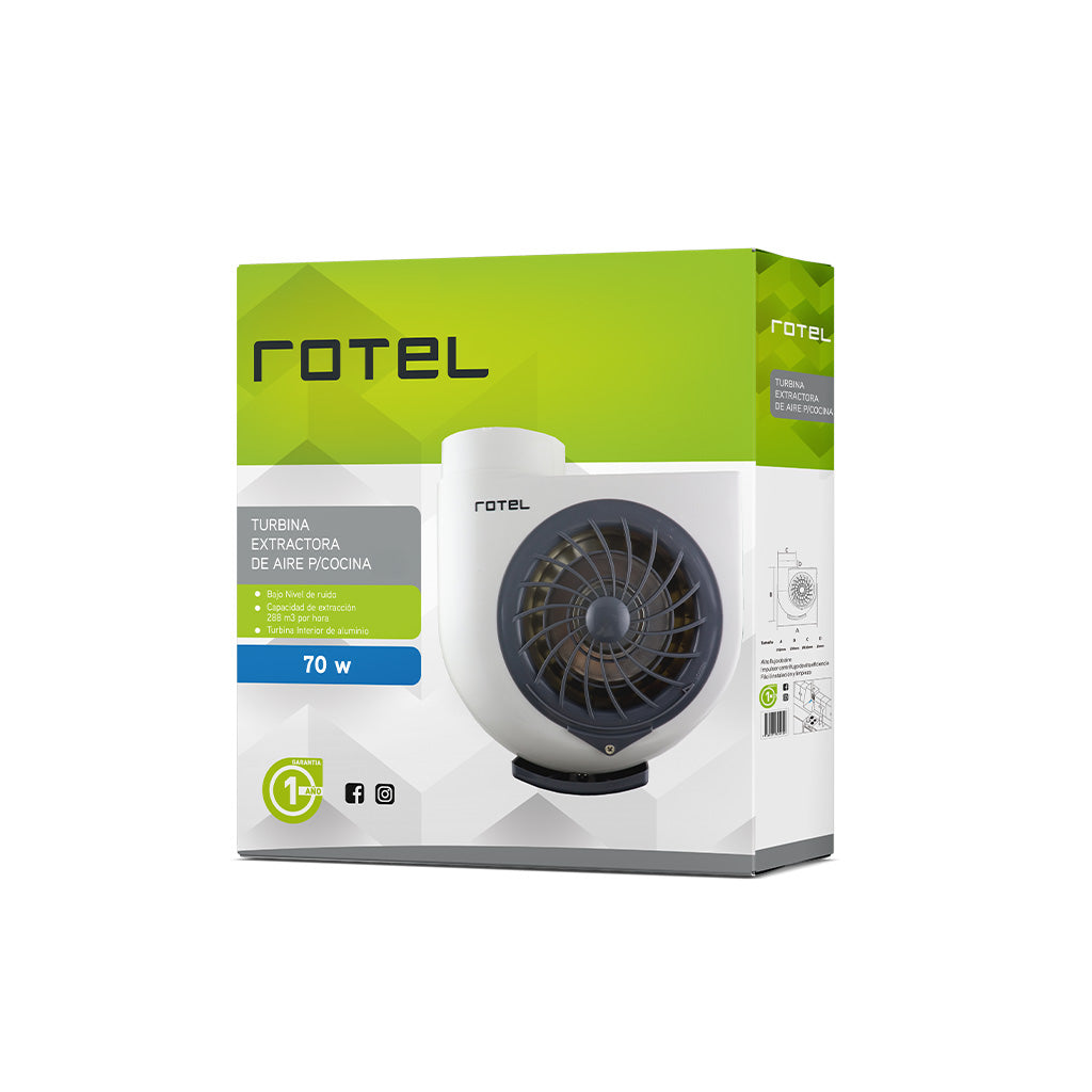 Turbina Extractora de Aire Rotel Master 70/288 W