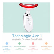 Masajeador Facial LED para Cuello y Papada – Antiarrugas
