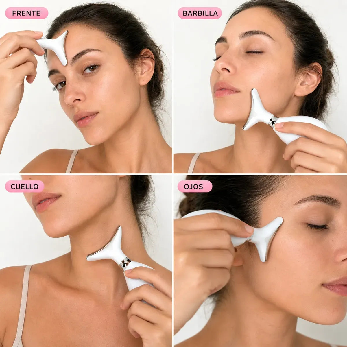 Masajeador Facial LED para Cuello y Papada – Antiarrugas