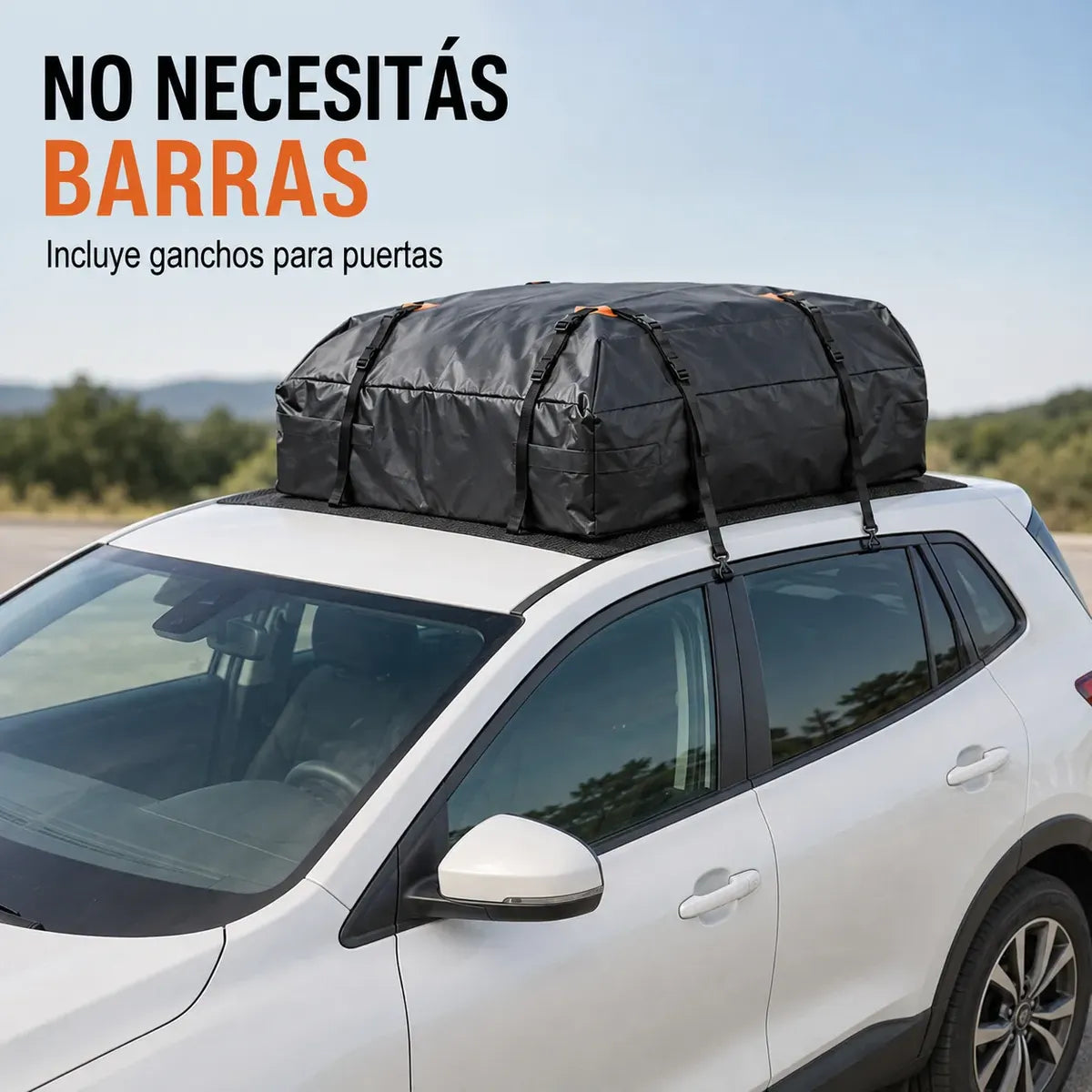 Bolso Portaequipaje de Techo 558 L Impermeable + Alfombra