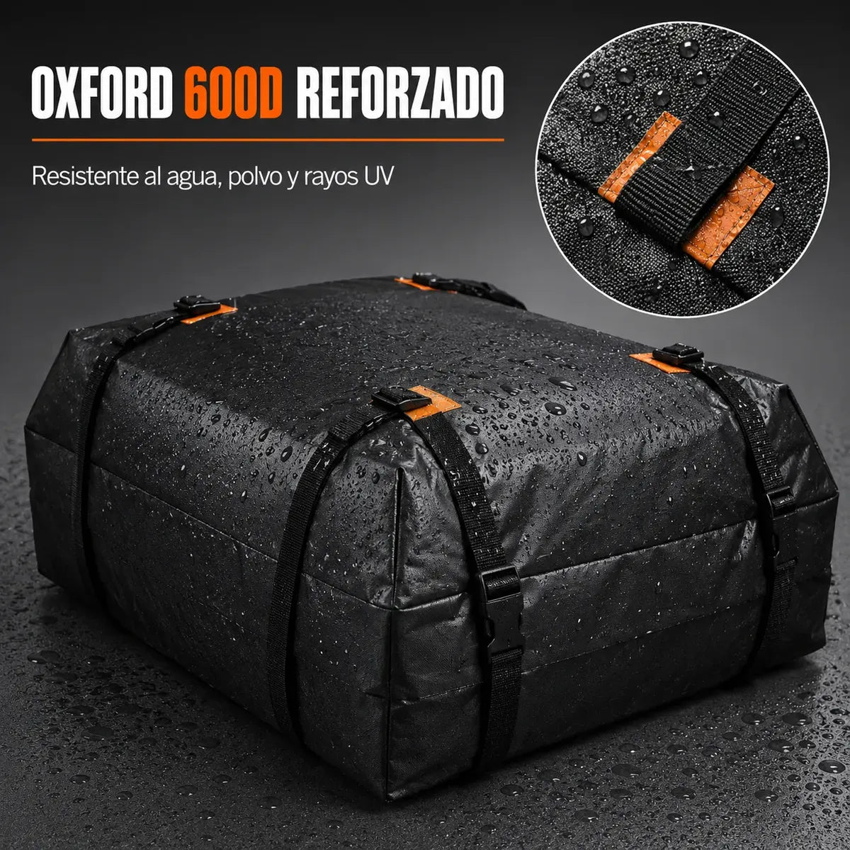 Bolso Portaequipaje de Techo 558 L Impermeable + Alfombra