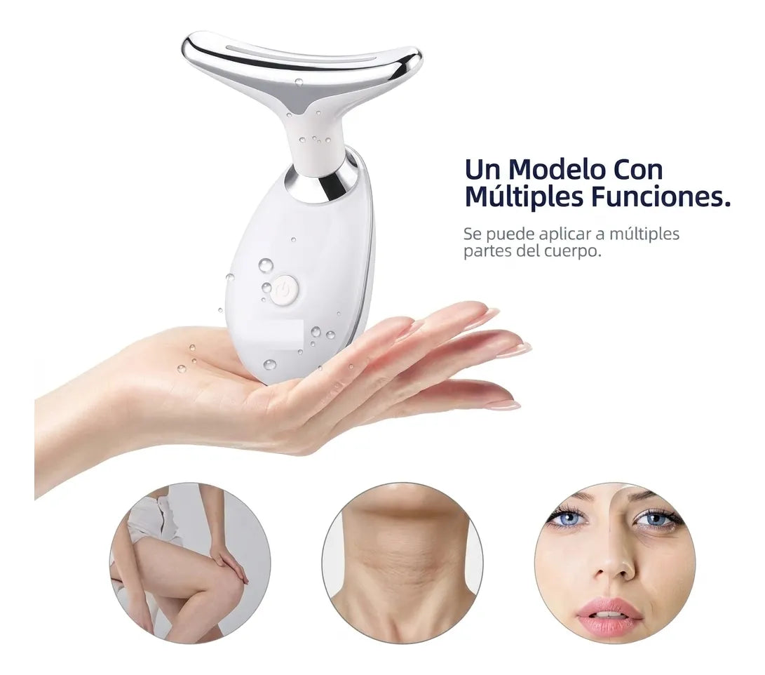 Masajeador Facial LED para Cuello y Papada – Antiarrugas