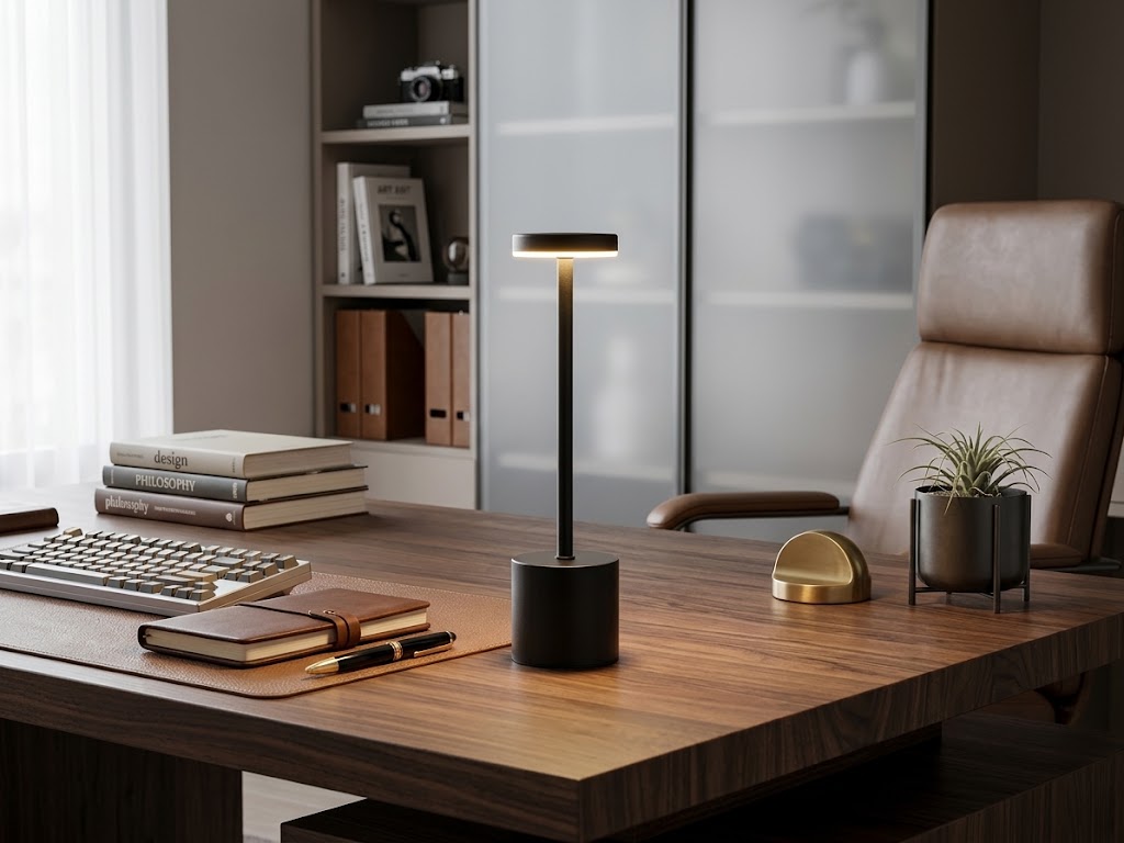 Lámpara de Escritorio Hogar LED Recargable Táctil | 3 Temperaturas de Color Intensidad Regulable