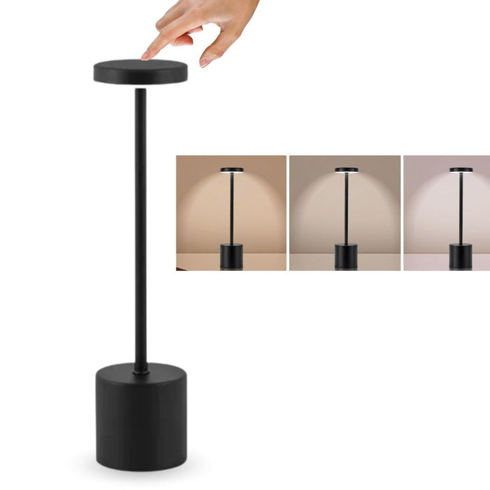 Lámpara de Escritorio Hogar LED Recargable Táctil | 3 Temperaturas de Color Intensidad Regulable