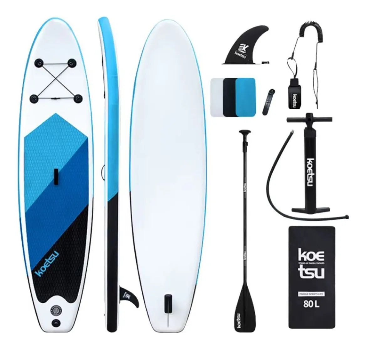 Tabla Stand Up Paddle Inflable Koetsu 3.20m | Kit Completo con Remo, Bomba y Mochila