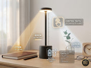 Lámpara de Escritorio Hogar LED Recargable Táctil | 3 Temperaturas de Color Intensidad Regulable