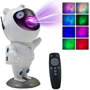 Proyector de Galaxia Astronauta - Luz LED de Estrellas y Nebulosas con Control Remoto (17 cm)
